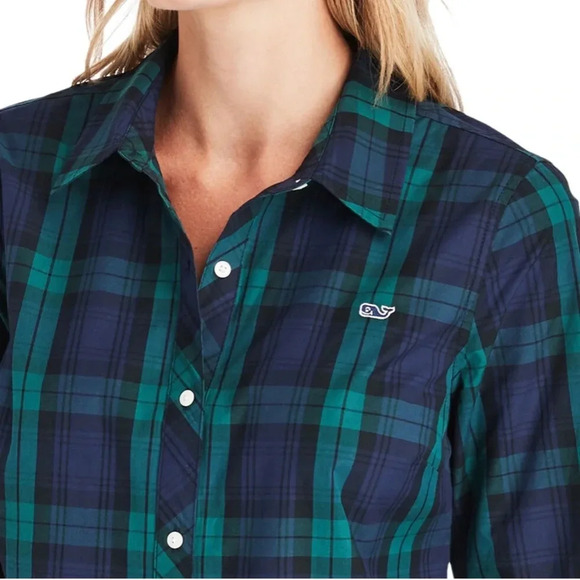 NWT Vineyard Vines Blackwatch Chilmark Classic Button Down in Jet Black - Picture 3 of 10